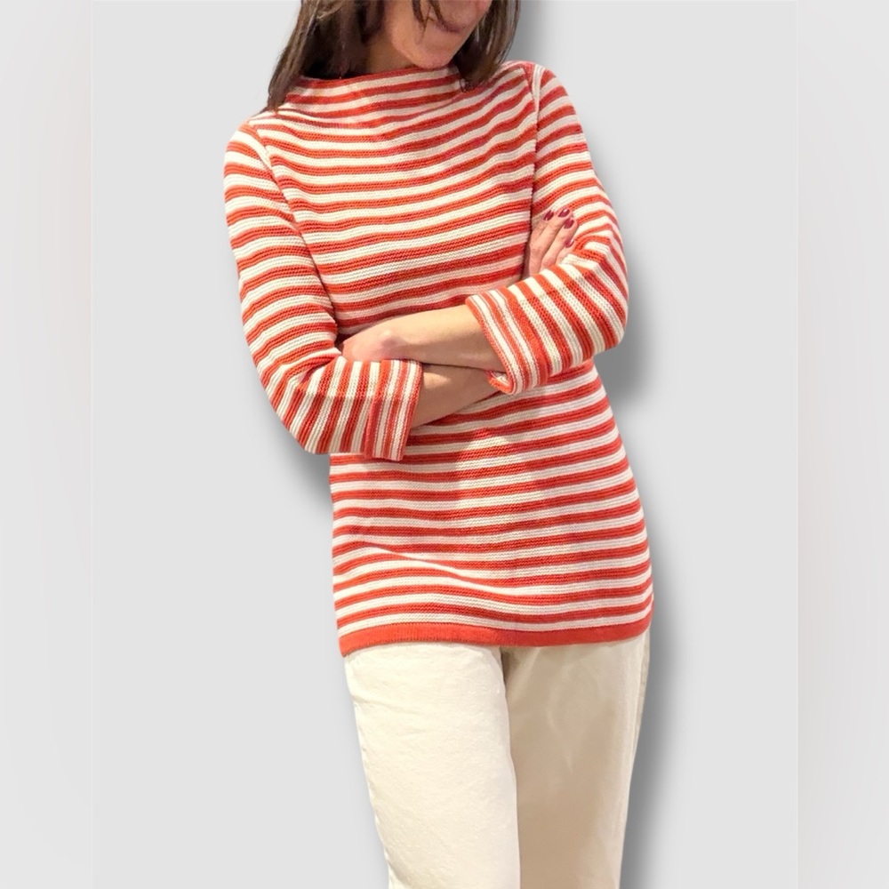 Boden Striped Knit Tunic Sweater